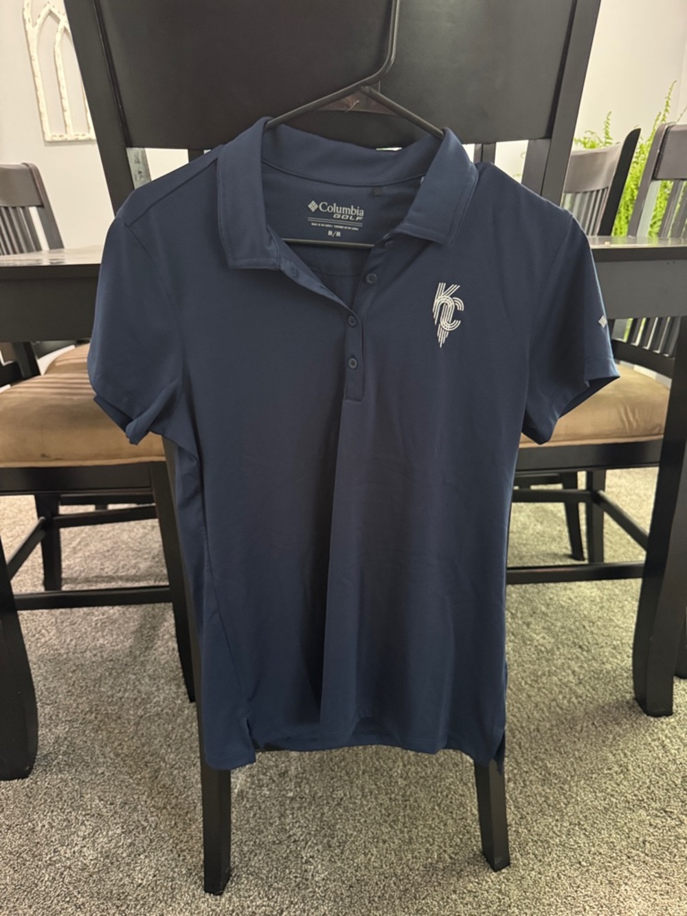 Columbia Women’s Navy Blue Short-Sleeve Polo with KC Logo